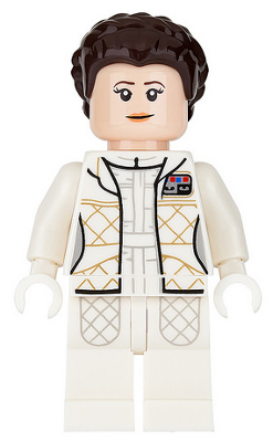 LEGO Minifigure -- Princess Leia (Hoth Outfit White)-Star Wars / Star Wars Episode 4/5/6 -- sw0878 -- Creative Brick Builders